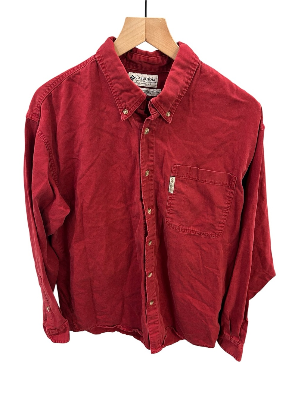 Columbia Men’s Button Down Shirt – Size L – 100% Cotton